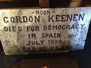 Gordon "Moon" Keenan's plaque in Cumberland, Ontario