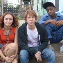 Olivia Cooke, Thomas Mann and RJ Cyler as film-loving friends