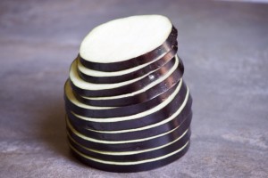 Eggplant slices